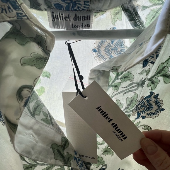 Juliet Dunn Raglan Shirt Dress in Japanese Floral Size 2 (Medium) - Picture 4 of 7